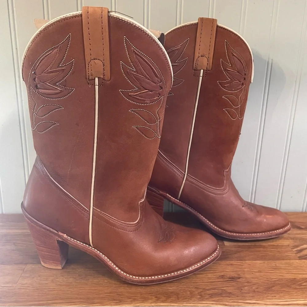 Vintage 80’s Acme Women’s Leather Cowboy Boots (9M) - Picture 2 of 11